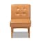 Baxton Studio Arvid Mid-Century Modern Tan Faux Leather and Walnut Brown Finished Wood Dining Chair 175-10838-Zoro - alternate 5